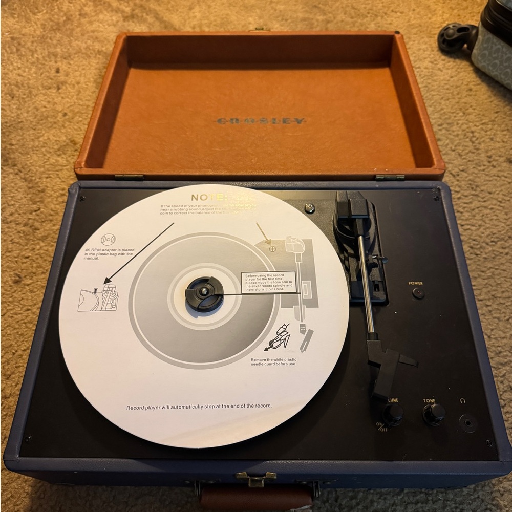 Crosley Turntable in Tan and Blue